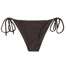 Load image into Gallery viewer, Product Front: Rio De Sol Bottom Bottom Shimmer-Coffee Cheeky-Tie