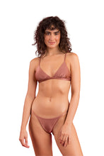 Load image into Gallery viewer, Model Front: Rio De Sol Top Top Shimmer-Copper Tri-Fixo