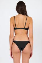 Load image into Gallery viewer, Model Back: Rio De Sol Top Top Shimmer-Black Bandeau-No