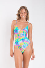 Load image into Gallery viewer, Model Front: Rio De Sol One-Piece Fusion Hype