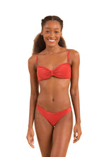 Load image into Gallery viewer, Model Front: Rio De Sol Set Set Malibu-Chili Bandeau-Duo Essential