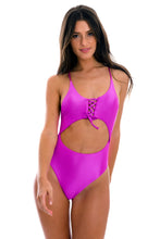 Load image into Gallery viewer, Model Front: Rio De Sol One-Piece Eden-Pink Ivy Strap