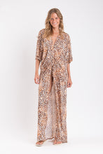 Load image into Gallery viewer, Model Front: Rio De Sol Maxi Dresses Leopard Long Dress