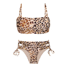Load image into Gallery viewer, Product Front: Rio De Sol Set Set Leopard Bandeau-Reto Madrid