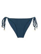 Load image into Gallery viewer, Product Front: Rio De Sol Bottom Bottom Shimmer-Shark Cheeky-Tie-Gold
