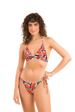 Load image into Gallery viewer, Model Front: Rio De Sol Bottom Bottom Leaves Cheeky-Micro

