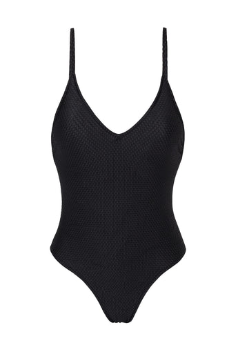 Product Front: Rio De Sol One-Piece Cloque Preto Hype