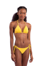 Load image into Gallery viewer, Model Front: Rio De Sol Set Set Malibu-Yellow Tri-Inv Cheeky-Tie
